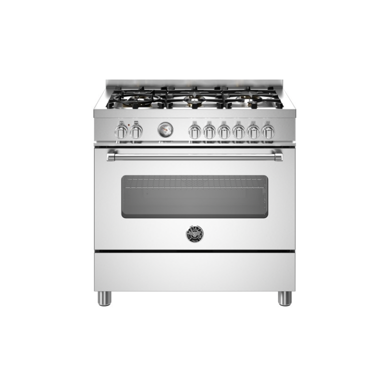 Piano de cuisson BERTAZZONI Master Series 90 cm un four gaz 5 brûleurs