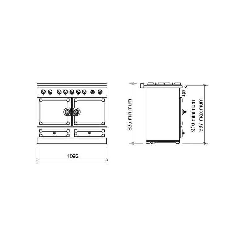 Piano de cuisson La Cornue CornuFé 110cm Induction