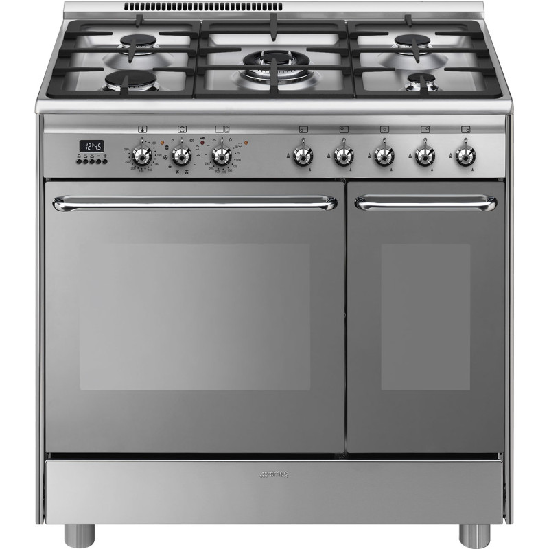 Piano de cuisson SMEG 90 cm 2 fours Pyrolyse Mixte