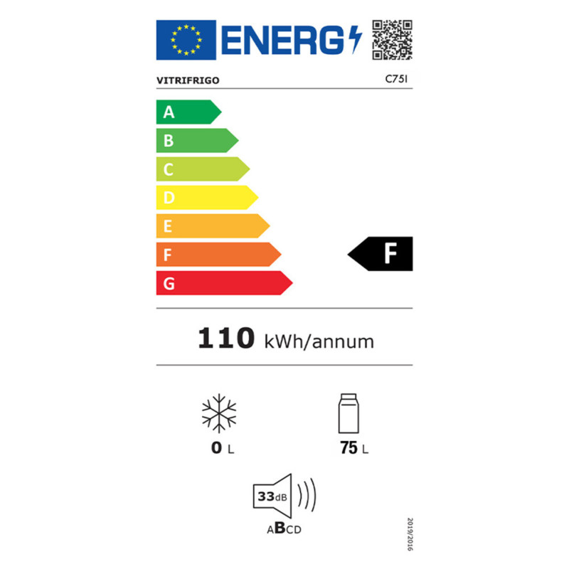 Réfrigérateur encastrable ENO 75L -  cuisine d'extérieur