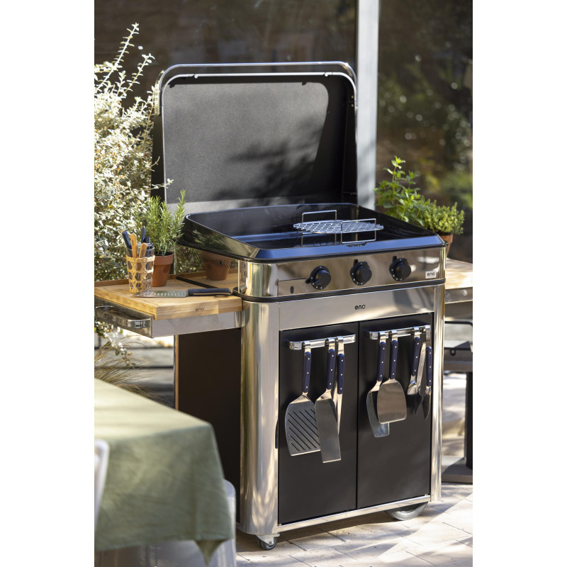 Combo plancha ENO ENOSIGN 80 Noir & Inox