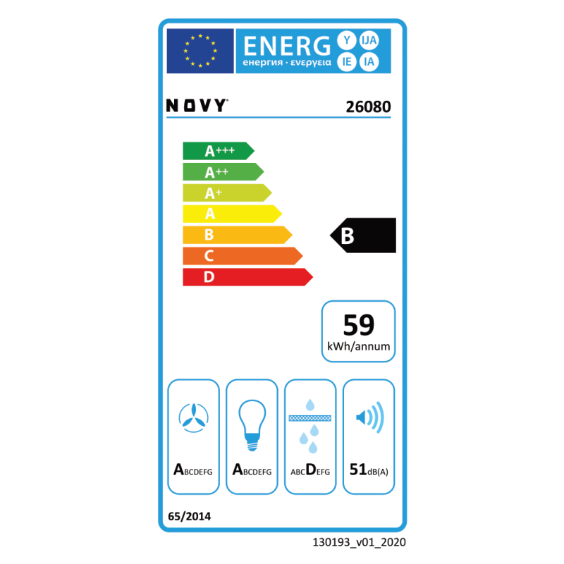 Groupe encastrable NOVY Crystal 90 cm Blanc