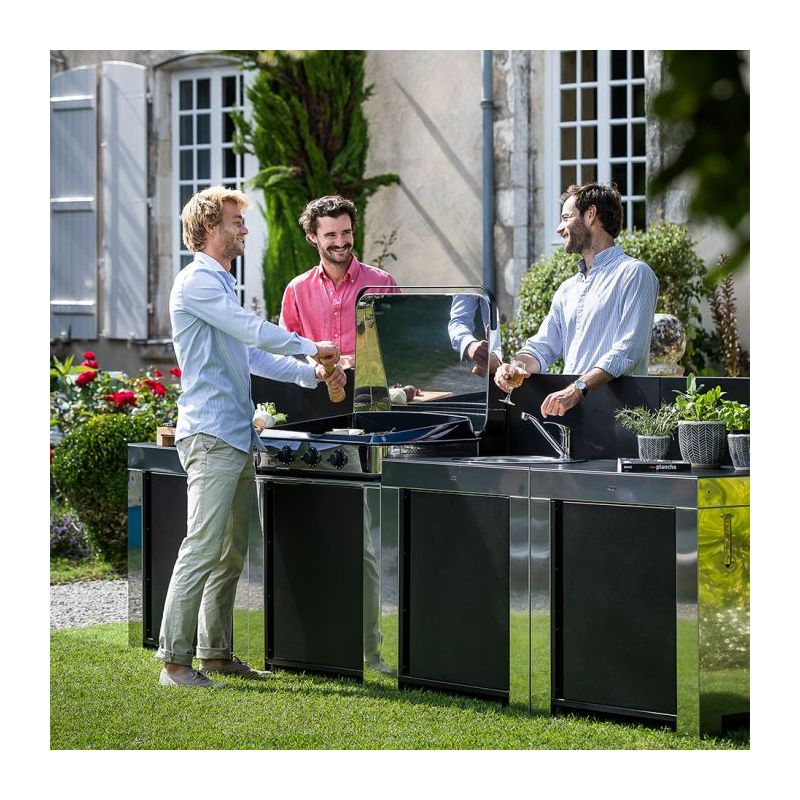MODULO ENO PLANCHA NOIR ET INOX PMOD8502