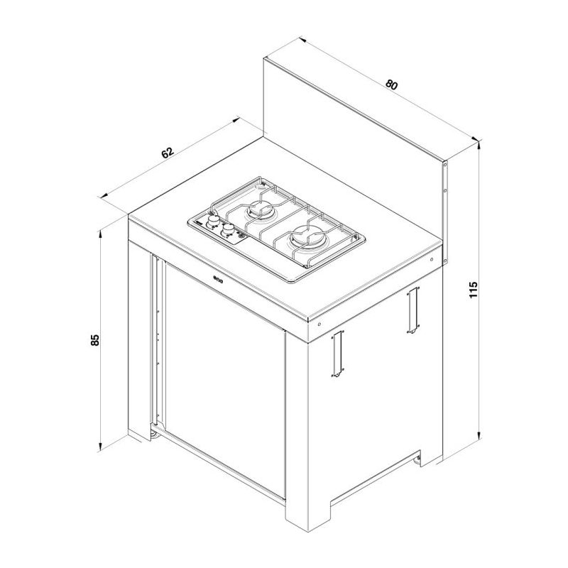 MODULO ENO MASTER 2 NOIR ET INOX