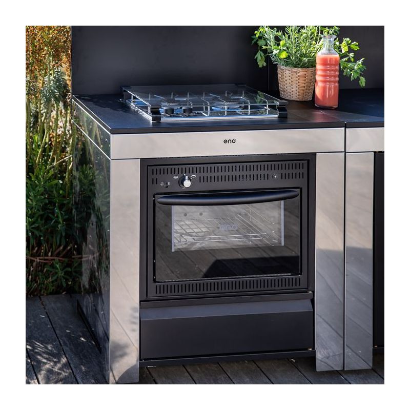Module cuisinière et four ENO MODULO Noir et Inox