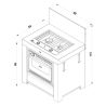 Module cuisinière et four ENO MODULO Noir et Inox