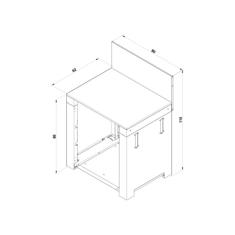 MODULO ENO FRIGO NOIR ET INOX
