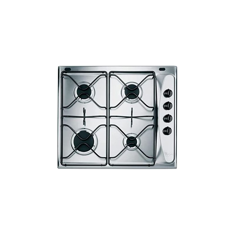 Plaque de cuisson inox 4 feux gaz WHIRLPOOL - AKM260/IX