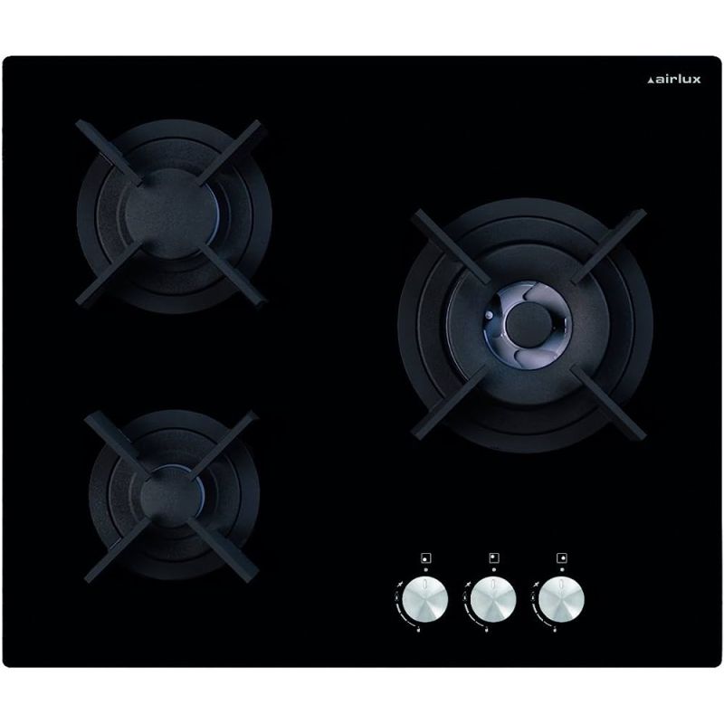 Table de cuisson Airlux gaz en verre 60 cm AV635HBK
