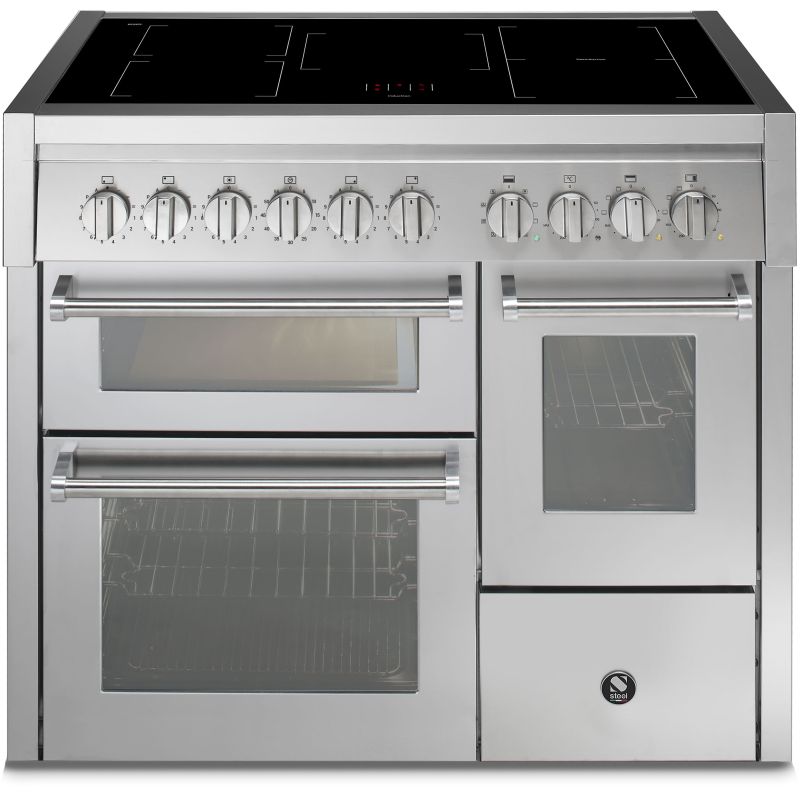 Piano de cuisson Steel Genesi 100/3 combi-steam portes vitrées