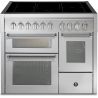 Piano de cuisson Steel Genesi 100/3 combi-steam portes vitrées