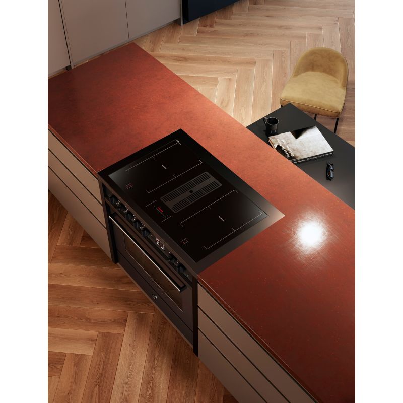 Piano de cuisson Steel ENFASI MISTRAL avec hotte intégrée 90 cm induction