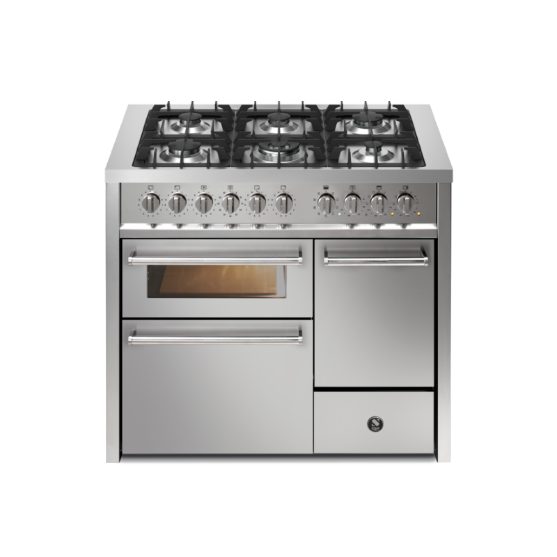 Piano de cuisson Steel ENFASI 100 cm 3 fours