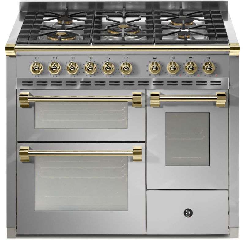 Piano de cuisson STEEL ASCOT 100 cm combi-steam 3 fours
