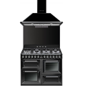 Ensemble  Smeg Piano de cuisson 110 cm mixte + Hotte + Crédence