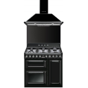 Ensemble  Smeg Piano de cuisson 90 cm mixte + Hotte + Crédence