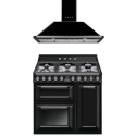 Ensemble Piano de cuisson + Hotte SMEG Victoria 90 cm Mixte