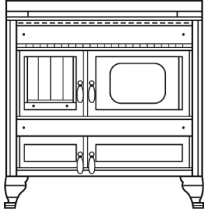 Cuisiniere à bois Légende ARCHAMBAUD F-90-B - 90cm
