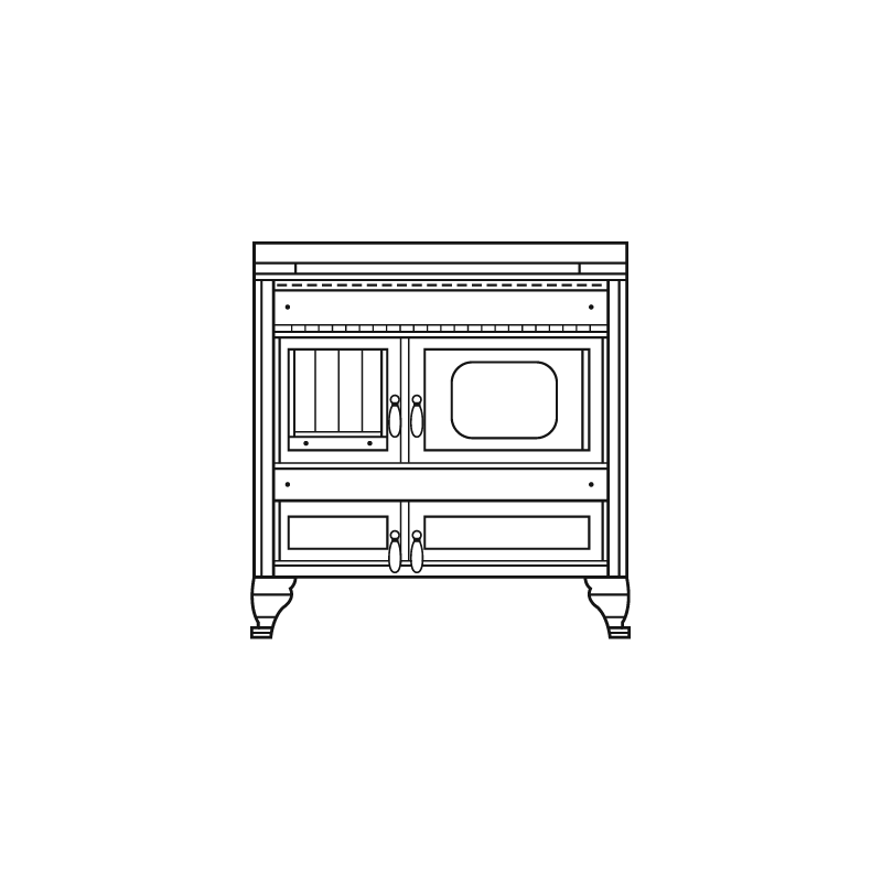Cuisiniere à bois Légende ARCHAMBAUD F-90-B - 90cm
