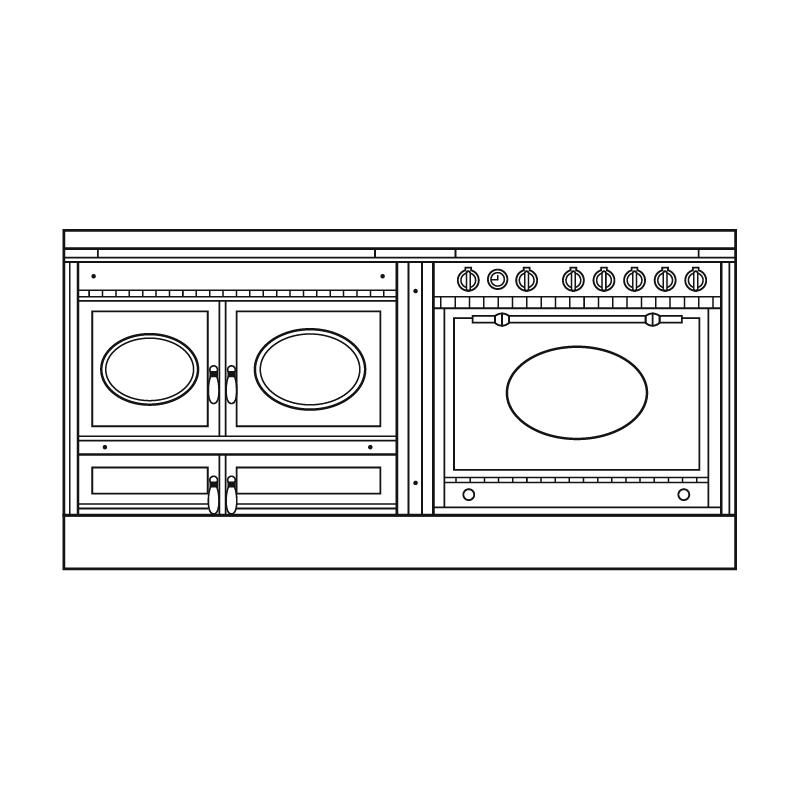 Cuisiniere mixte à bois Prestige ARCHAMBAUD E-190-M - 190cm
