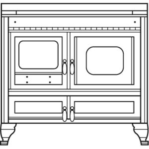 Cuisiniere à bois Légende ARCHAMBAUD 100cm F-100-B