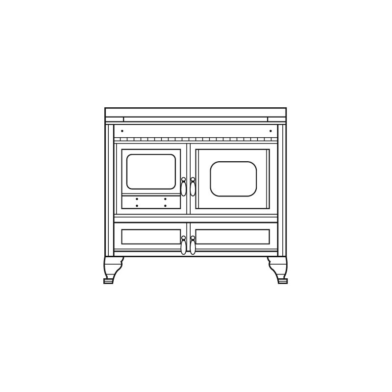 Cuisiniere à bois Légende ARCHAMBAUD 100cm F-100-B
