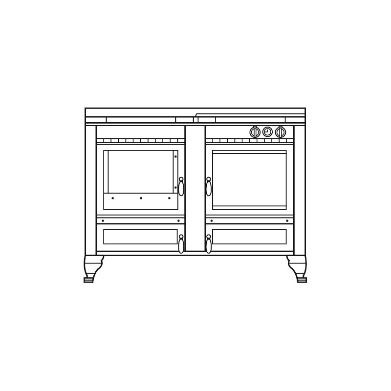 Cuisinière à bois ARCHAMBAUD Légende F-120-M - 120cm