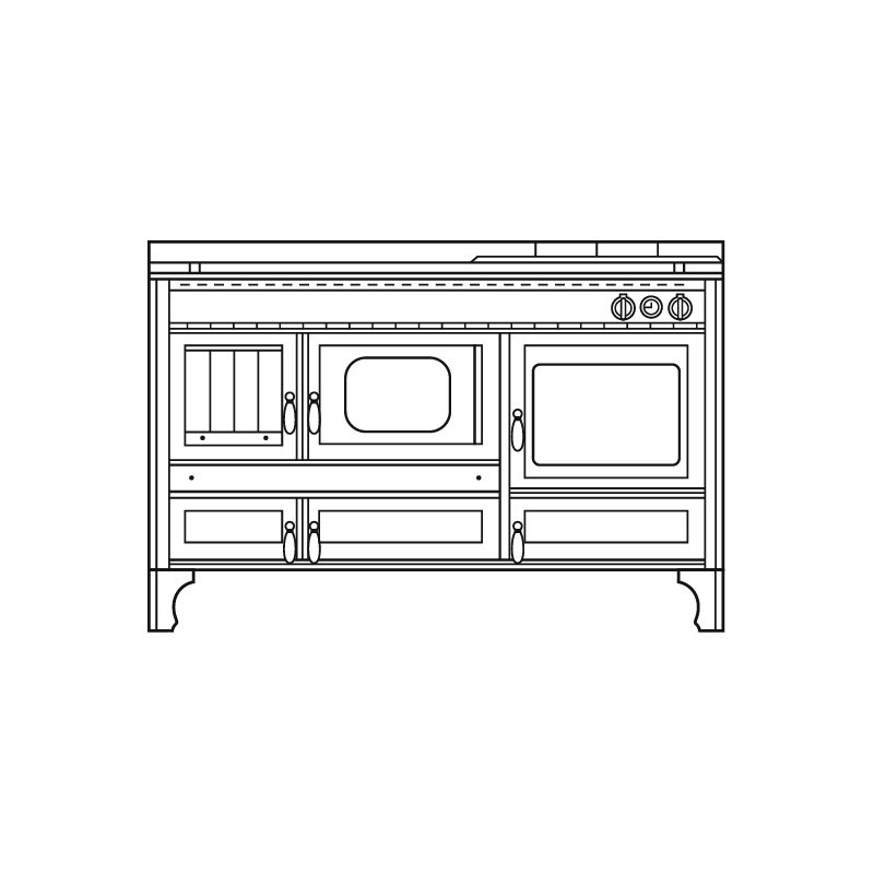 cuisinière à bois ARCHAMBAUD Légende F-140-M - 140 cm