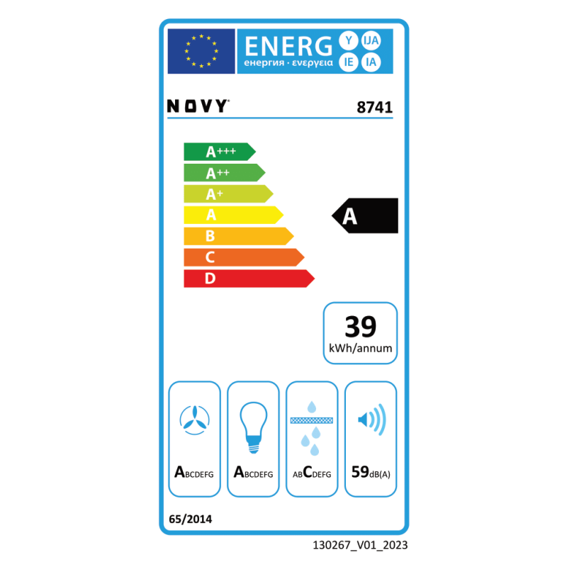 Hotte-tiroir NOVY Fusion Pro 90 cm blanche 8741