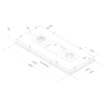 Groupe filtrant Plafonnier NOVY 150 cm Maxi Pureline Blanc 856 (SANS MOTEUR)