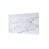 Crédence en verre trempé 90 cm Laqué blanc effet marbré