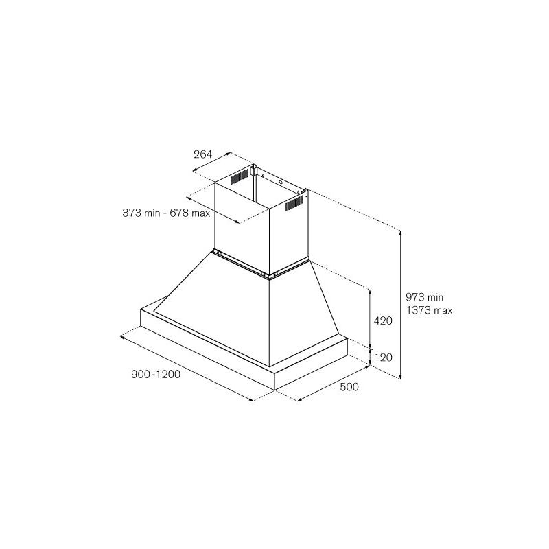 Hotte aspirante décorative BERTAZZONI 90cm ivoire chrome K90HERTX+KC36HERTAV