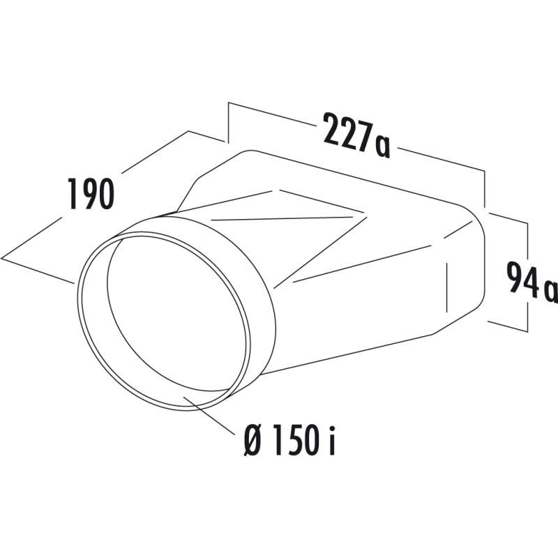 Accessoire NOVY Adaptateur double conduit rond vers plat blanc