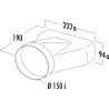 Accessoire NOVY Adaptateur double conduit rond vers plat blanc