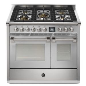 Piano de cuisson STEEL ASCOT 100 cm combi-steam - 5 FEUX GAZ 4M