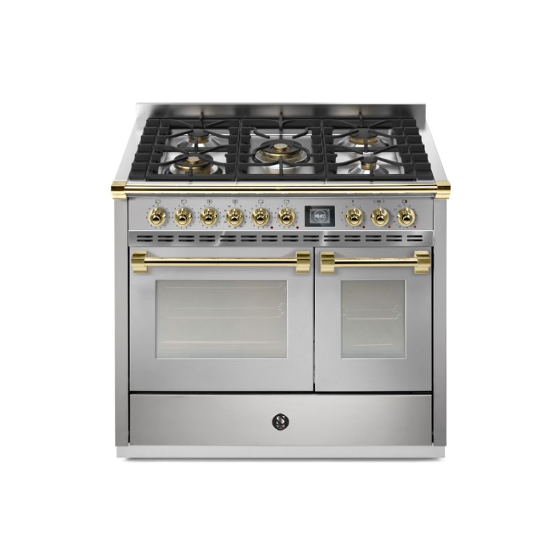 Piano de cuisson STEEL ASCOT 100 cm combi-steam - 5 FEUX GAZ 4M