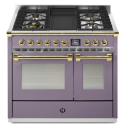 Piano de cuisson STEEL ASCOT 100 cm combi-steam - 4 FEUX GAZ + 1 BARBECUE 4B