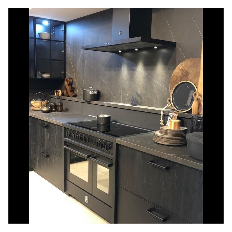 Piano de cuisson Steel ENFASI ALL BLACK 100 cm