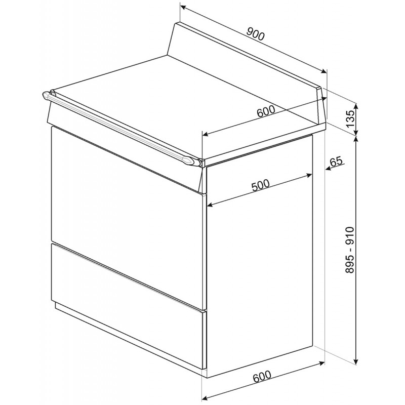 Piano de cuisson Smeg TR90 Mixte 90cm Victoria