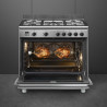 Centre de cuisson Pyrolyse SMEG 90 cm Mixte "Esthétique Concerto"
