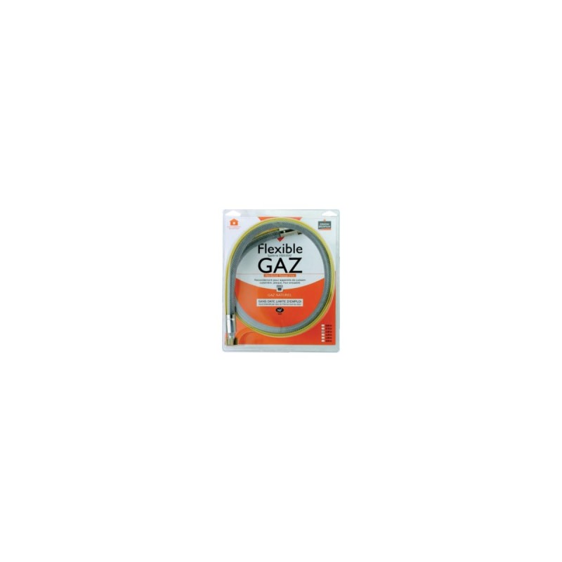 Flexible inox gaz naturel 1m NF à vie