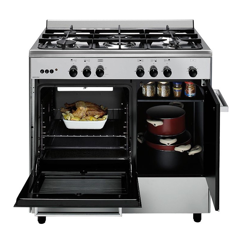 Cuisinière butanette Glem GA960PCGIX 90cm Mixte