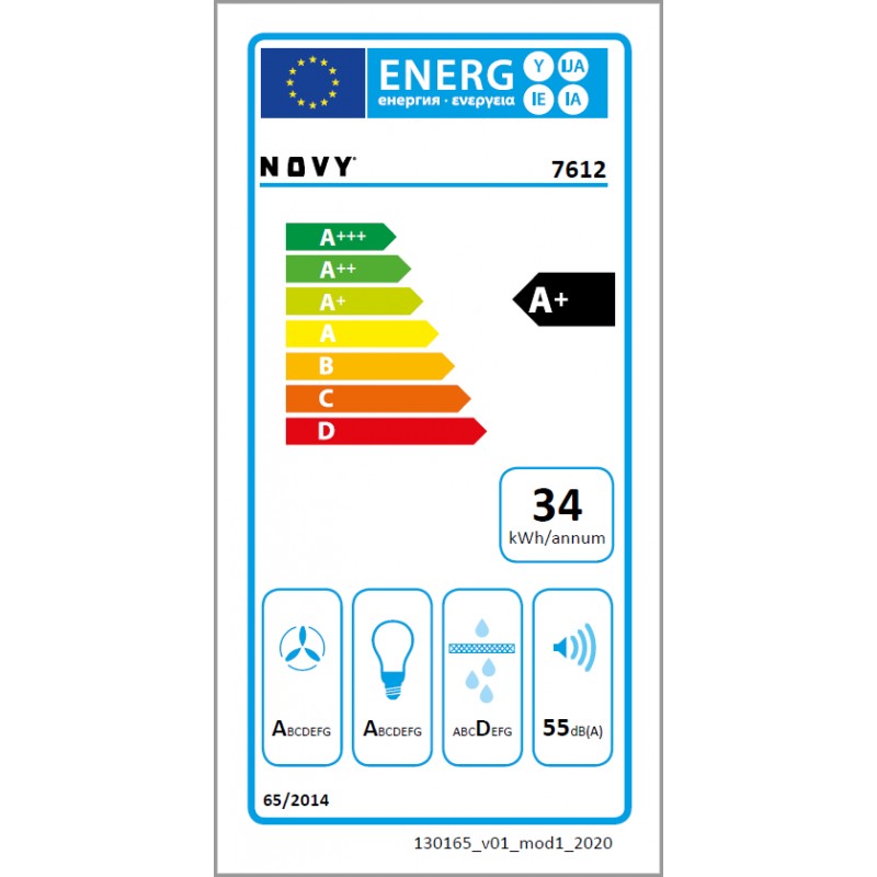Hotte décorative murale Novy Flat'line D7600 90cm