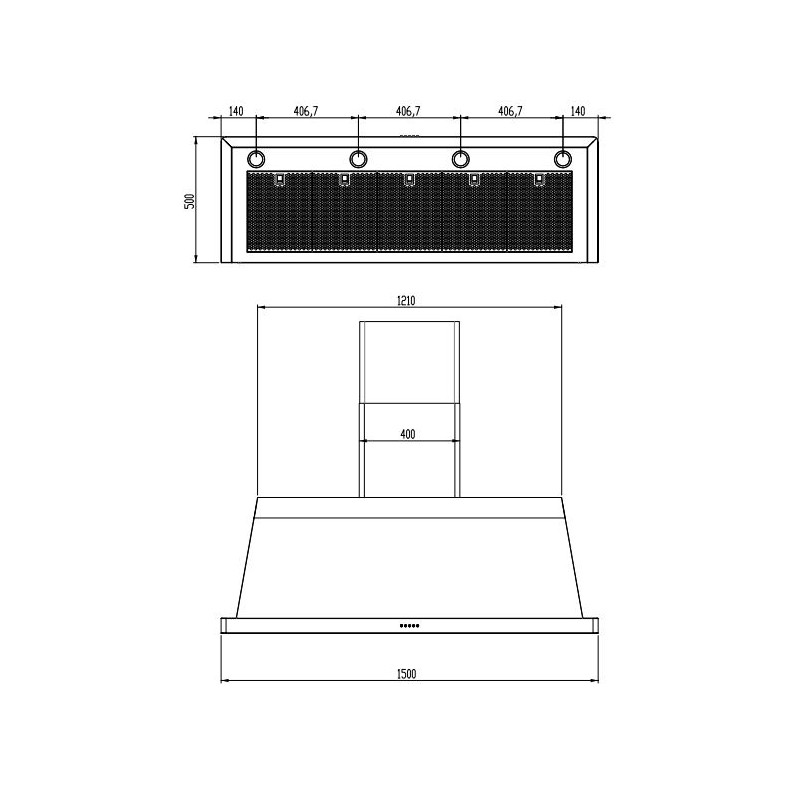 Hotte décorative murale Lofra DOLCEVITA 120cm