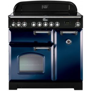Cuinière Falcon CLASSIC DELUXE vitrocéramique 90 cm BLEUR ROI CHROME