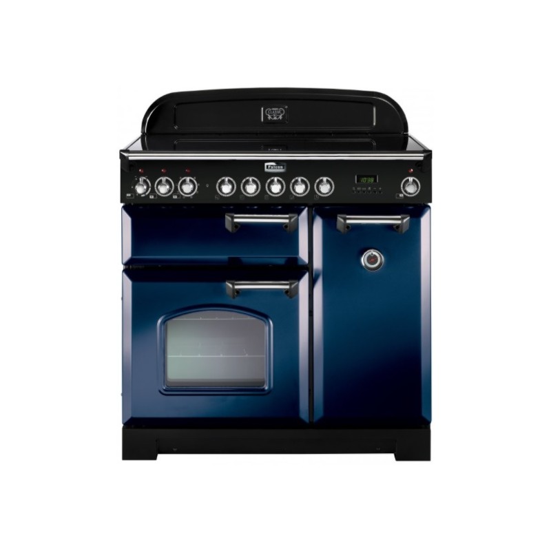 Cuinière Falcon CLASSIC DELUXE vitrocéramique 90 cm BLEUR ROI CHROME