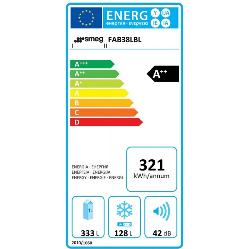 Réfrigérateur combiné SMEG FAB38L