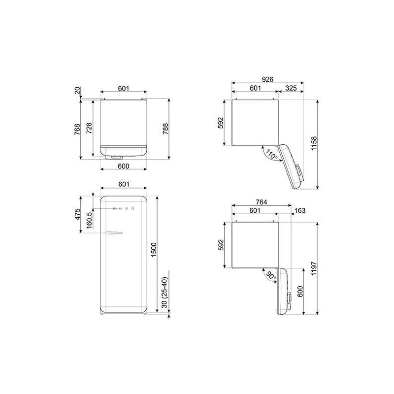 Réfrigérateur 1 porte SMEG FAB28L