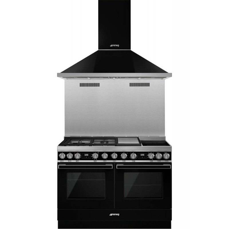 Crédence Smeg VICTORIA 120cm noir KIT1A3-8