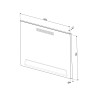 Crédence Smeg VICTORIA 100cm noir KIT1TR103